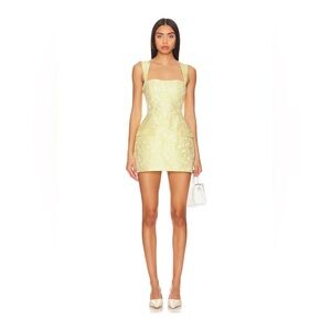 Amanda Uprichard Bethany Romper in Yellow